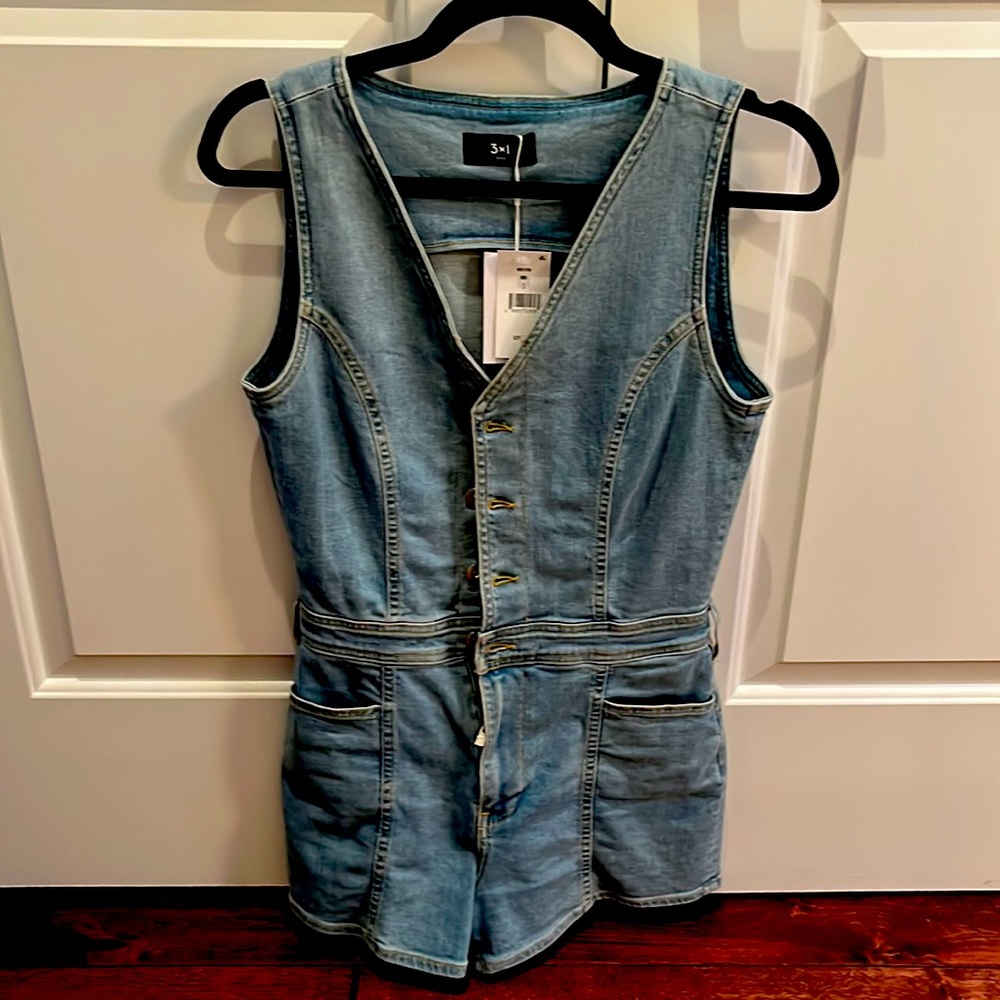 Flattering small designer jean romper NYT